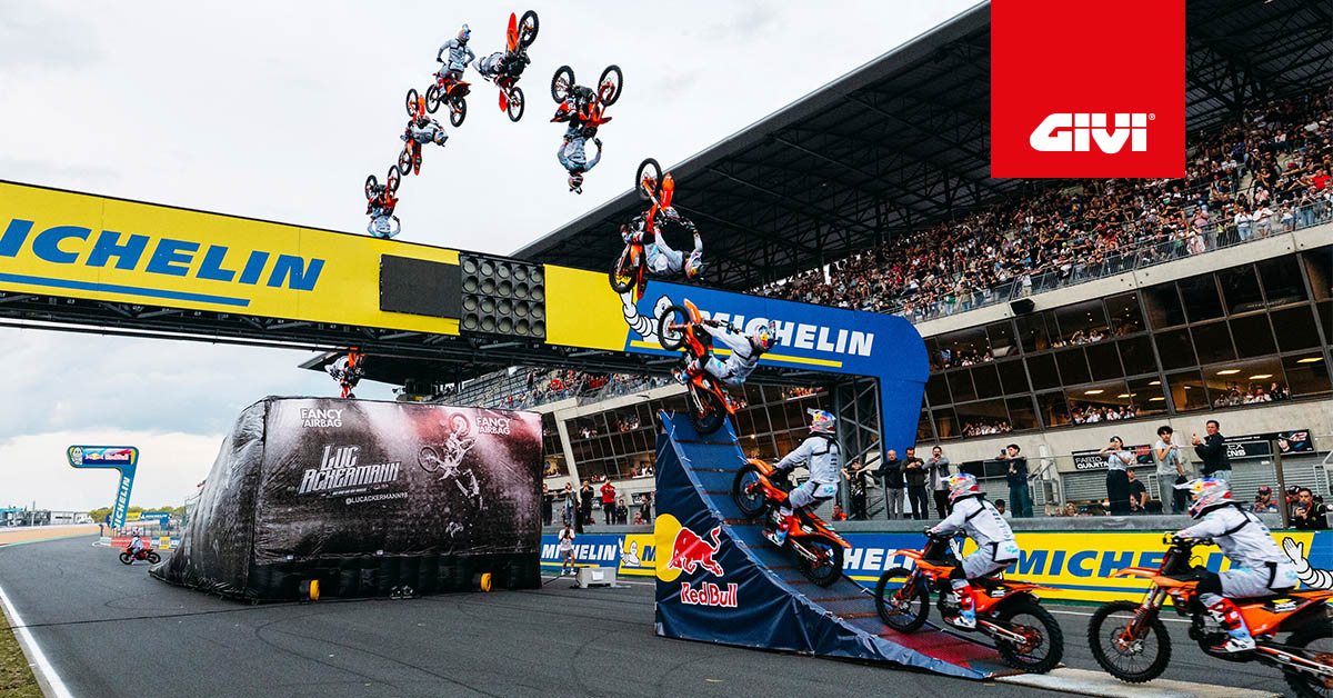 GIVI+alongside+Luc+Ackermann+in+his+14th+world+record+in+Le+Mans
